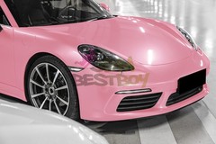 Premium Super Gloss Metallic Cherry Blossom Pink Vinyl Car Wrap Sticker Decal