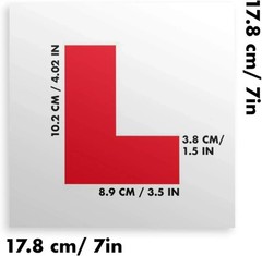Magnetic L Plates for New Car Driver-Water Proof, Magnetic 1.1MM EXTRA THICK