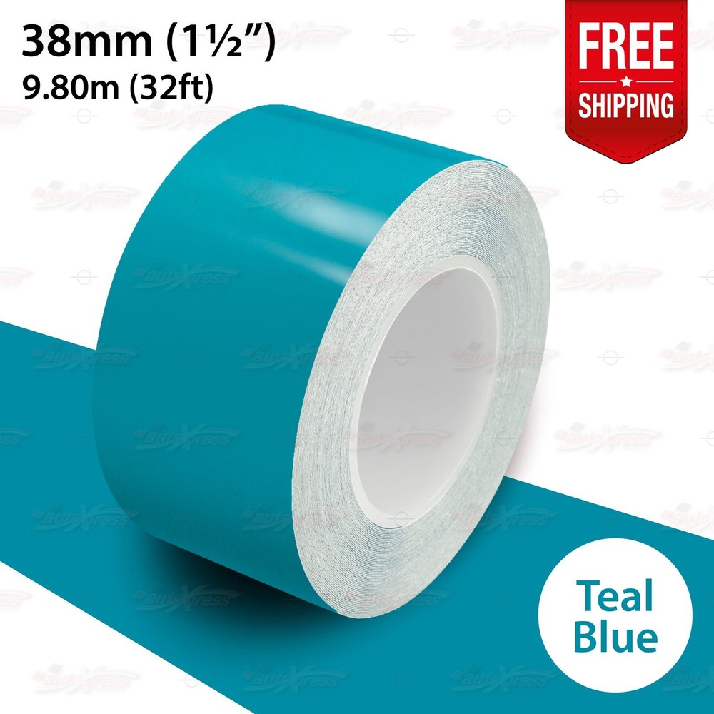 TEAL BLUE 1.5″ 38mm Roll PIN STRIPE Car Striping Line TAPE Decal Vinyl Sticker