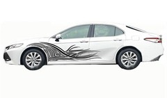Distorted Flame Stripe Car Sticker For Toyota Camry Corolla Graphics Side Decals