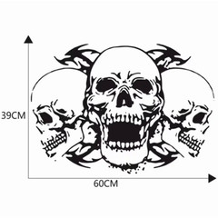 Sticker Decal Triple Skull Graphics Vinyl Car Body Hood Trim Waterproof 35x60CM