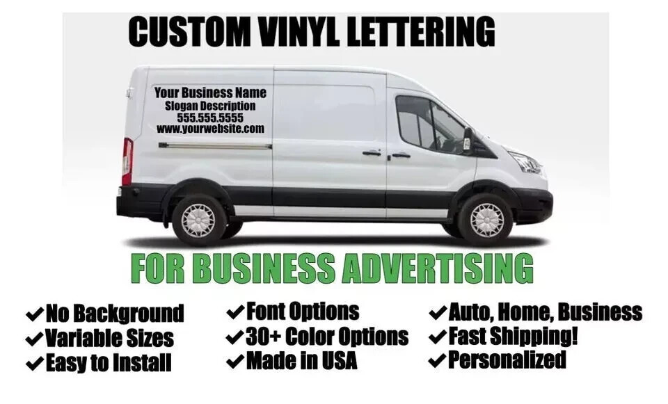 Custom Vinyl Lettering For Business Name Advertising Store Windows Truck Trailer