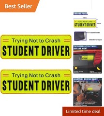 Magnetic Student Driver Sign – 2 PCS Reflective Warning Stickers for New Drivers