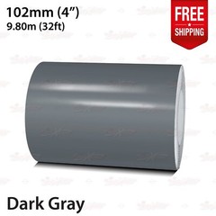 DARK GRAY 4″ 102mm Roll PIN STRIPE Car Striping Line TAPE Decal Vinyl Sticker