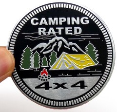 1pc Camping Rated Sticker Decal Emblem 4×4 Badge Auto Truck Fender 6cm 2.36″
