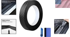 Automotive-Grade Carbon Fiber Vinyl Wrap Tape 1.2in x 30ft – Easy Clean Removal