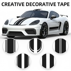 Matte Black Vinyl Wrap Tape Roll, 4 Inch x 30ft Self-Adhesive Black Out Chrom…