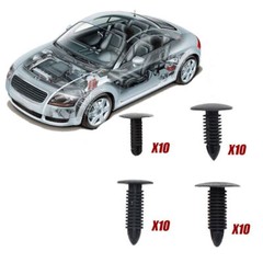 40x Car Body Push Pin Rivet Trim Panel Fastener Clip Mouldings Assortment 5-8mm