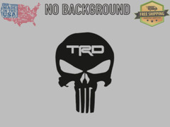 Fits Toyota TRD Punisher Skull Tundra Tacoma High Quality Vinyl Decal – 4 Sizes