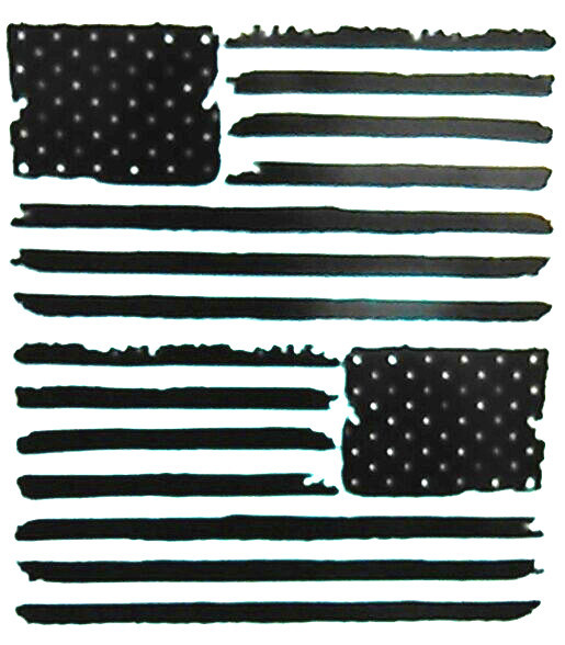 DISTRESSED FLAG Vinyl decals / Right and Left – 6″, 8″, 10″, 12″,14″,16″ Inch