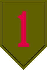 THE BIG RED ONE 1ST INFANTRY DEVISION STICKER 3M USA MADE TRUCK VEHICLE WINDOW