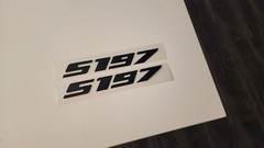 2pc S197 Mustang GT Car Vinyl Sticker Decal 1 X 8 Inches (Matte Black)