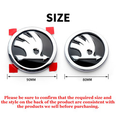 2026 Hot for SKODA ABS 80/90/100Mm Car Front Hood Badge Bonnet Emblem Trunk Stic