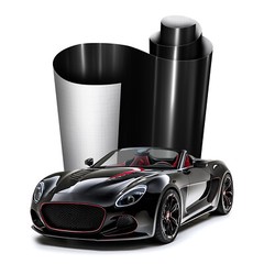 Gloss Black Premium Vinyl Car Wrap Adhesive Film Air Release Roll 20FT*5FT