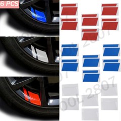 6PCS Reflective Car Wheel Rim Vinyl Decal Sticker Car Red Accessories 16″-21″
