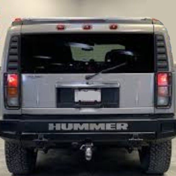 Chrome Tone Rear Bumper Letters for 2003-2009 Hummer H2 ABS Plastic Inserts