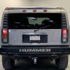 Chrome Tone Rear Bumper Letters for 2003-2009 Hummer H2 ABS Plastic Inserts