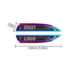 X2 MUGEN NEO CHROME Metal Car Trunk Side Fenders Door Emblem Badge Sticker