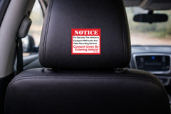 Notice For Security This Vehicle Is Equipped Audio 1 Pair of Stickers P925