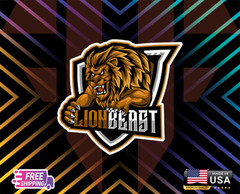 LION BEAST FURY,STICKER REVENGE,DECALCAR LAPTOP,ETCLAMINATE,6YEARS+FREE GIFT