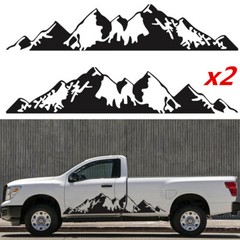 Mountain Sticker Body Side Decor For Car Pickup Truck Decal Self-adhesive 2Pcs