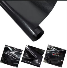 50FT x 5FT Glossy Metallic Pearl Vinyl Entire Car Wrap Film Sticker Decal Black