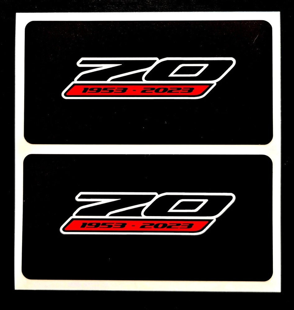 70th Anniversary Sun Visor Warning Label Blackouts fits 2023 Corvette C8