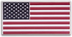 Universal Fit Red/Blue American Flag Auto Emblem – Perfect for Cars & Trucks