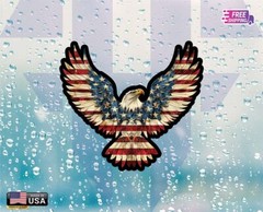 UNITED STATES EAGLE FLAG HONOR+ Vynil Decal 6 Years RESSI+LAMINATED Free Sticker