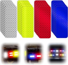 20 Multicolor Diamond Strength Reflective Stickers – Enhance Nighttime Safety