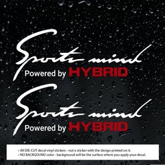 2x SPORTS MIND Decal Vinyl Stickers (10″ x 3.75″) For Volvo Cars