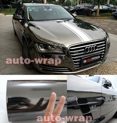 12″ x 60″ – Glossy Car Flat Mirror Chrome Black Vinyl Wrap Sheet Sticker Film AC