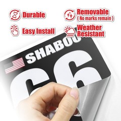Custom Number Name Flag Model Sticker Glossy Matte Magnet For Car Racing WH x2