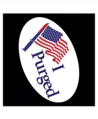 Three Pcs. Set I Purged Election Year Movie Sticker Decal Shiny Vinyl 3.5″X2.5″