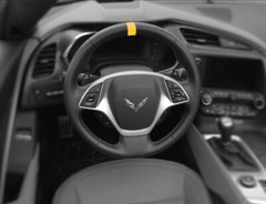 C8 Corvette ACCELERATE YELLOW STEERING WHEEL STRIPE (2×5 Inches)