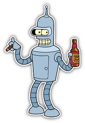 BENDER FUTURAMA 3M STICKER DECAL VINYL MADE IN USA RODRIGUEZ PLANET EXPRESS