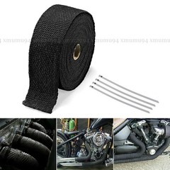 16ft Roll Basalt Header Turbo Pipe Manifold Exhaust Heat Wrap Tape Ties 6-colors