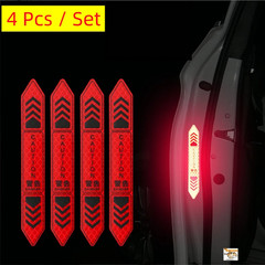 Set of 4 – Car Door Safety Reflective Warning Stickers – Universal Auto Decals