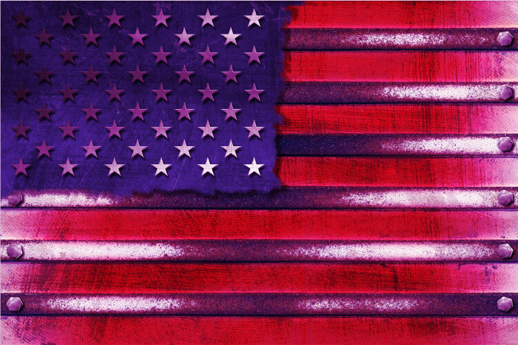 Rustic American Flag 24×36 Graphic Car Wrap Decal Vinyl Bike Motorcycle Violet