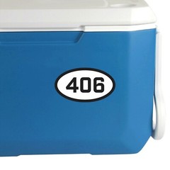 Montana Area Code 406 Stickers | 5×3-Inches | Laminated UV Protected