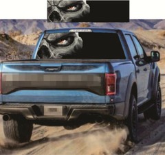 Perforated Skull Rear Window Tint Graphic Decal Sticker Wrap Fits For Car Truck