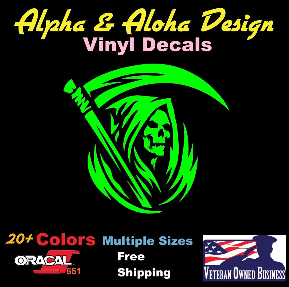 Grim Reaper Die Cut Vinyl Decal Truck Car Sticker Laptop Window