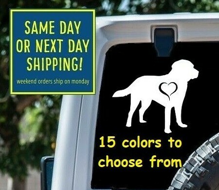 8 Size LABRADOR LAB HEART Car Window STICKER DECAL MacBook Laptop Tablet iPad