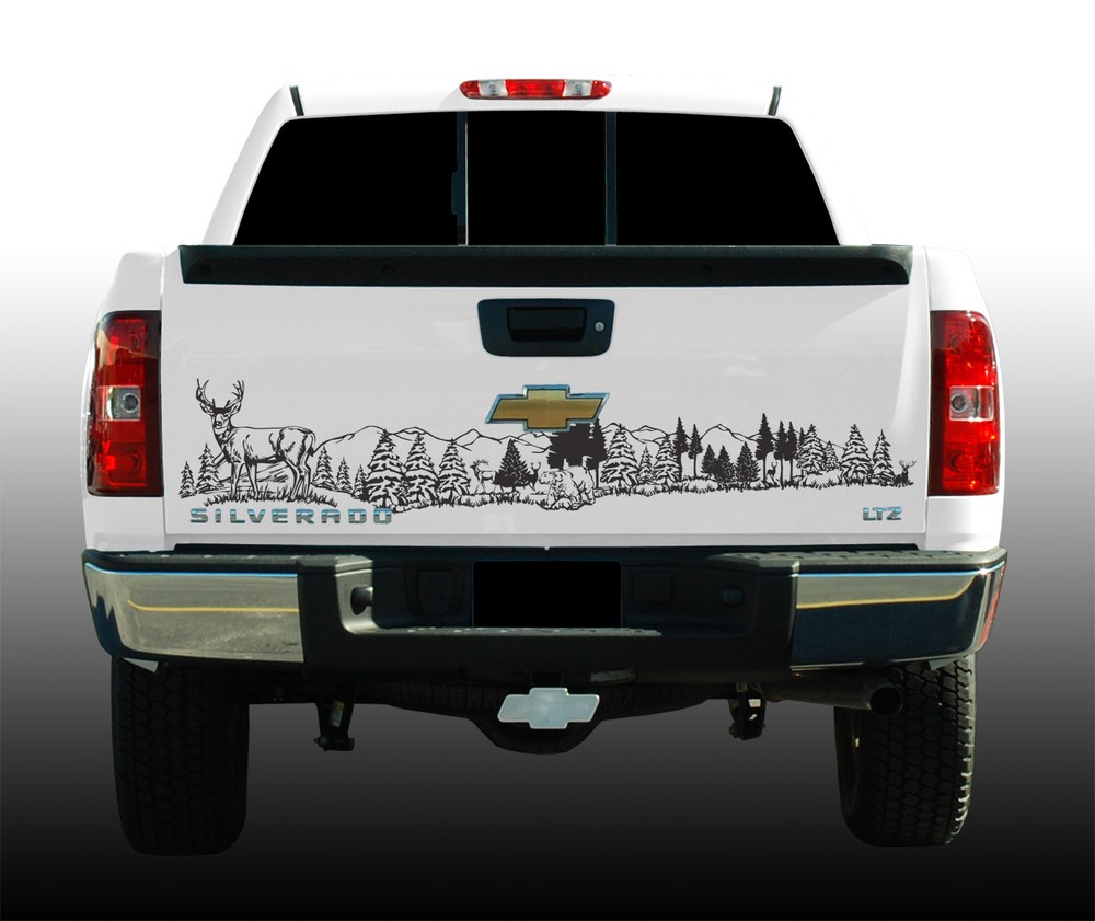 Wildlife Tailgate Graphic Deer Scene 60″ X 12″ Vinyl Decal