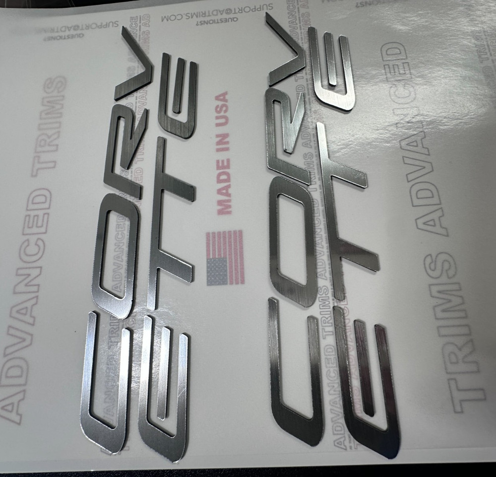 Plastic Letter Corvette C5 Fuel Rail Engine Covers 97-04 LS1 LS6 BRUSHED STEEL