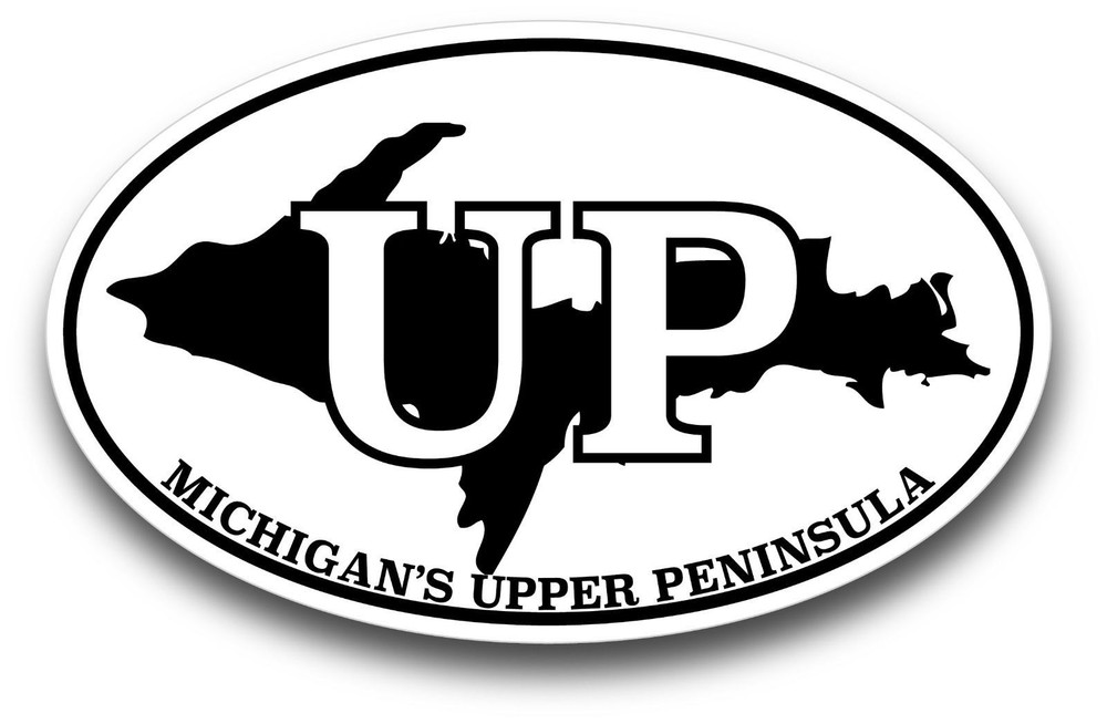 Michigan Upper Peninsula Oval Decal Sticker Extreme High Quality High Gloss