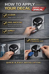 Punisher Style Tactical Skull Vinyl Decal Sticker Waterproof Die Cut Car 2–8″