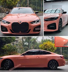 Entire Car Wrap High Glossy Pig Pink Crystal Metallic Vinyl Sticker Air Free US