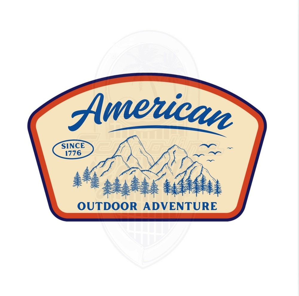American Outdoor Adventure Vintage Style Tourism Souvenir Sticker Decal USA