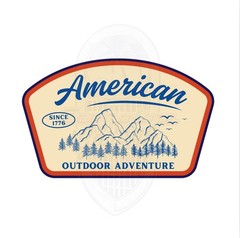 American Outdoor Adventure Vintage Style Tourism Souvenir Sticker Decal USA